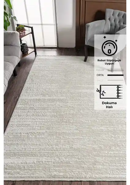 Konfor Jasmine 1452 Modern Dokuma Halı Beyaz Renkli ve Şık Tasarımıyla Öne Çıkar