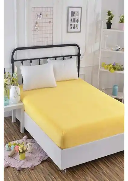 Lady Moda Çift Kişilik Pamuklu Penye Çarşaf Yatak Konforunu Artıran Dayanıklı Tasarım