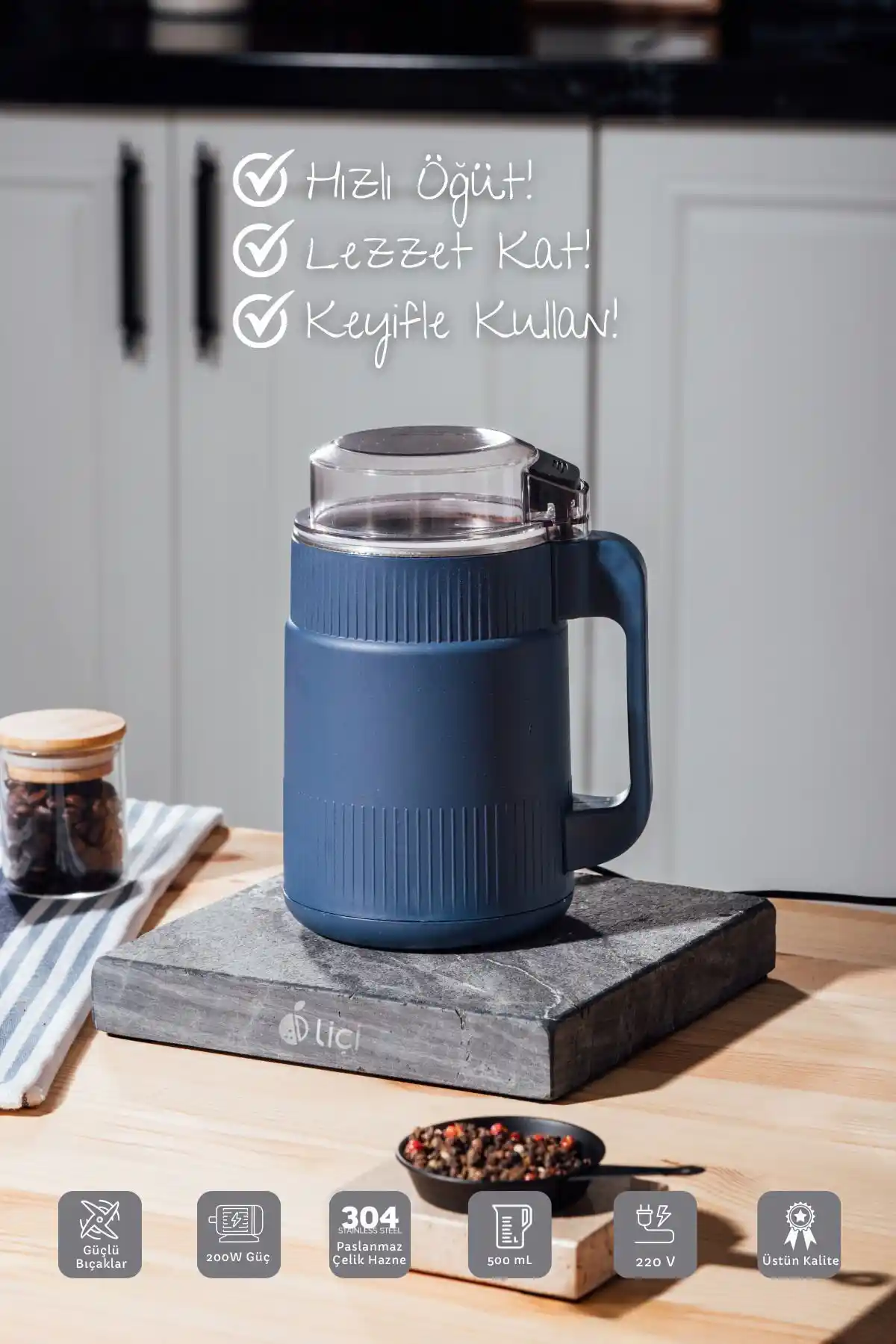 Liçi LC-CG01 250W Paslanmaz Çelik Bıçaklı Baharat ve Kahve Öğütücü Özellikleri ve Kullanım İpuçları