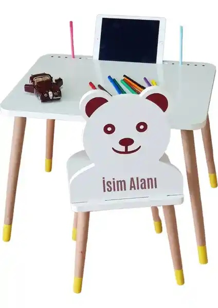 Liva Ahşap Çocuk Oyun ve Aktivite Masa Sandalye Takımı Güvenli ve Fonksiyonel Tasarım