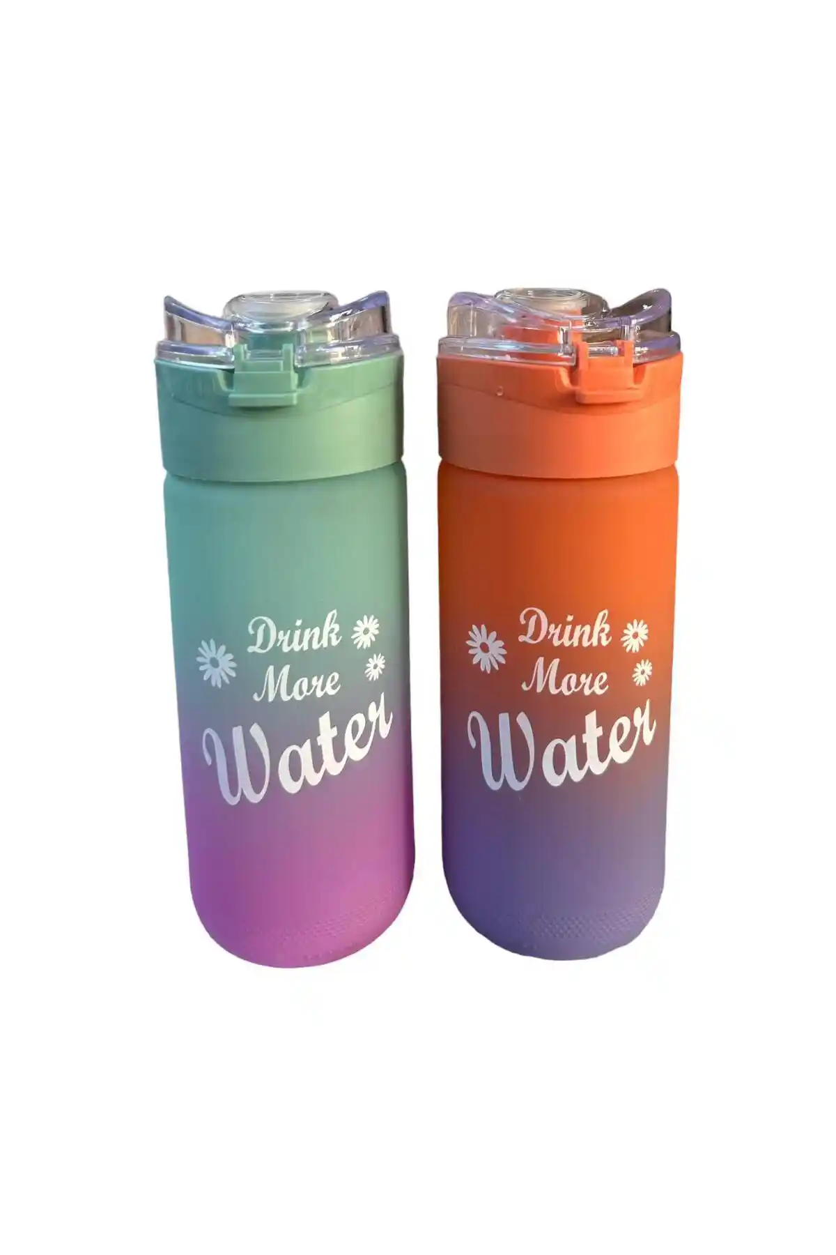 Live House İkili Motivasyonel Cam Su Şişesi Sağlıklı ve Şık Tasarımıyla Günlük Kullanım İçin Uygun