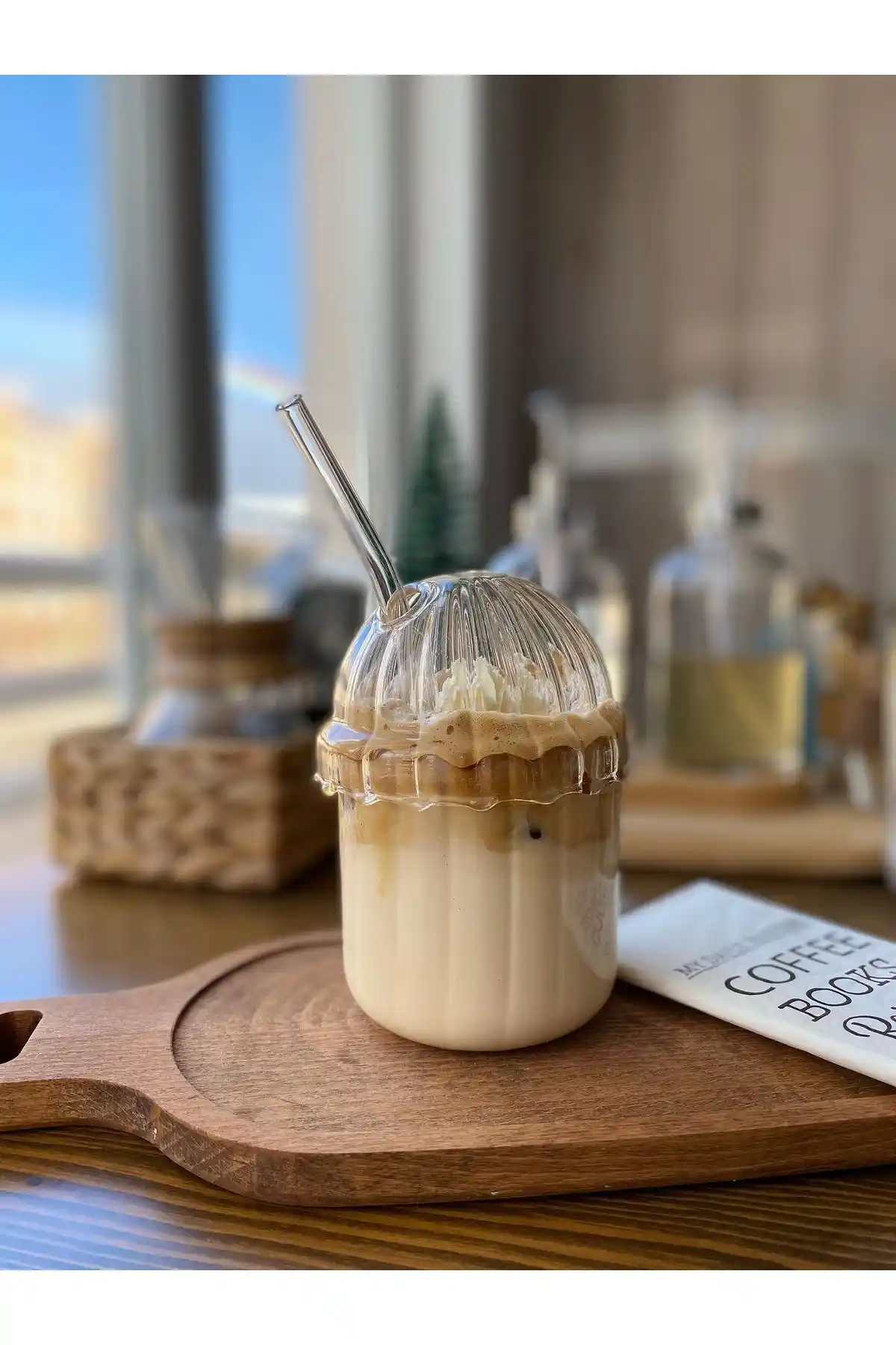 MİMOZA PARK Cam Oval Kapaklı Isıya Dayanıklı Pinterest Bardakları Günlük Kullanım İçin Uygun