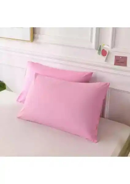 MODELHOME Pembe Pamuklu Yastık Kılıfı 50x70 cm dayanıklı ve estetik tasarım