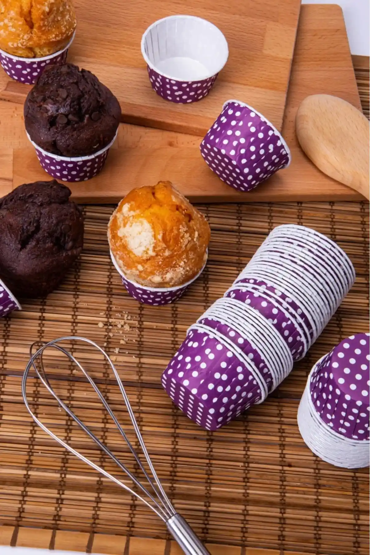 MODGER Mor Muffin Cupcake Kalıbı 50'li, Estetik ve Pratik Kullanım İçin Uygun