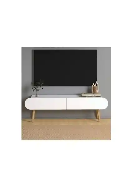 Monte Sehpa Lotus TV Sehpası Beyaz Modern ve Fonksiyonel Tasarım 90 Karakter