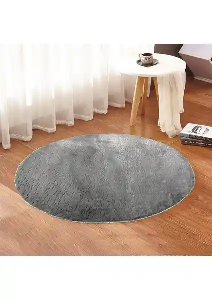 Sarar 120x120 cm Yuvarlak Peluş Halı Modern Dekorasyon ve Kaymaz Özellikleriyle