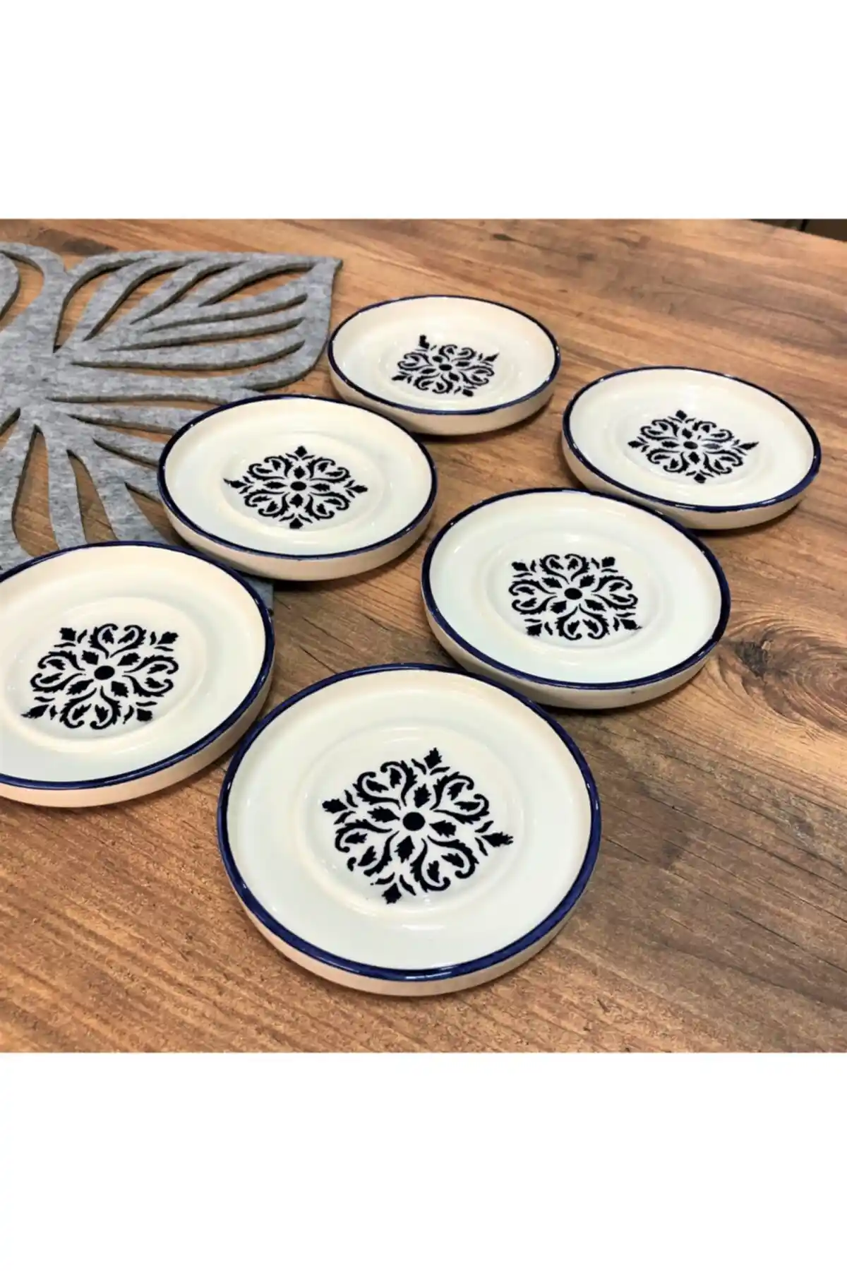 Yiğit Seramik Isırgan 6'lı Çay Tabağı Seti Modern ve Şık Tasarım ile Dayanıklı Kullanım