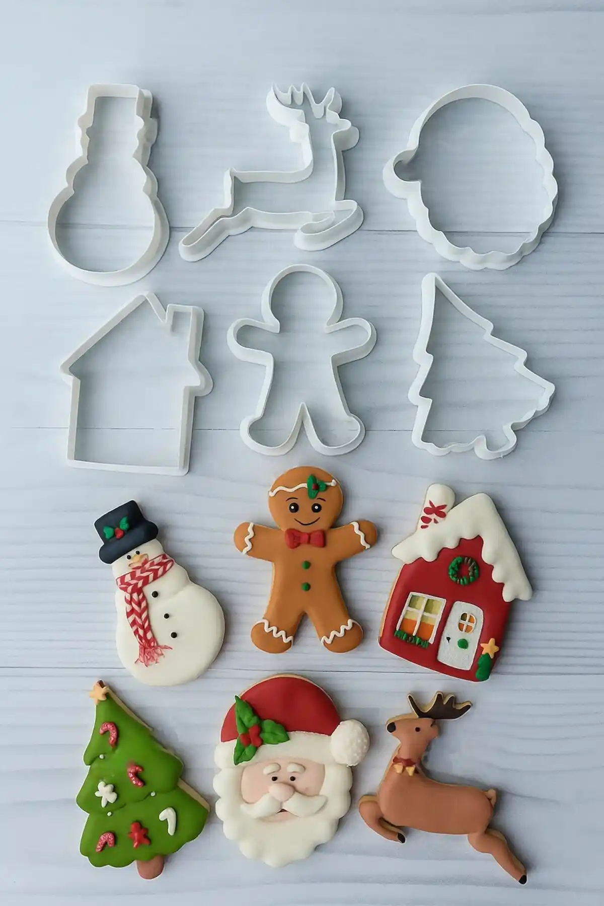 ZSCraft 6'lı Noel Kurabiye Kalıbı Yılbaşı Süslemeleri İçin Pratik ve Renkli Tasarım