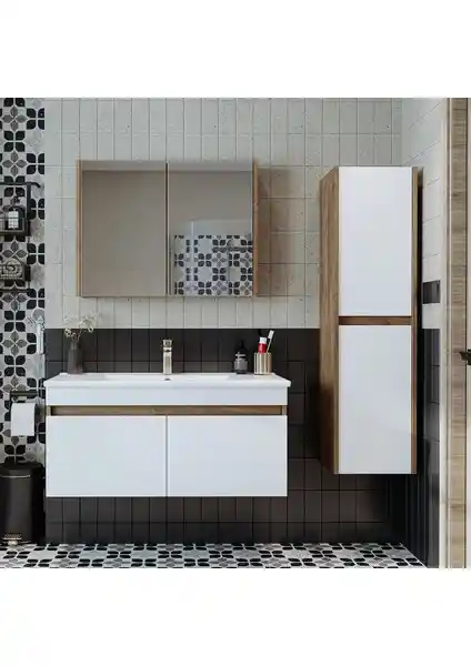 Roomart Banyo Dolabı Karşılaştırması: Atlantik-Beyaz Mat MDF ve TM7.3 Antrasit MDF modelleri