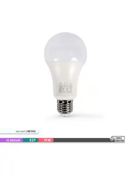 Ack A70 LED Ampul 6500K Beyaz Işık Enerji Verimli Modern İç Mekan Aydınlatması