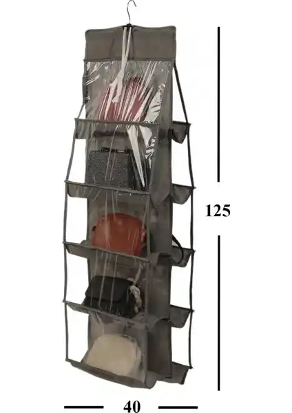 Adarya 10 Cepli Dolap İçi Çanta Düzenleyici Organizer Günlük Kullanım için Uygun