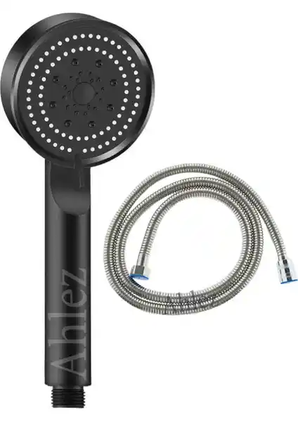 Ahlez Maxima Siyah Turbo Fanlı Çok Fonksiyonlu Duş Seti: Modern Banyo Deneyimi İçin İdeal Çözüm