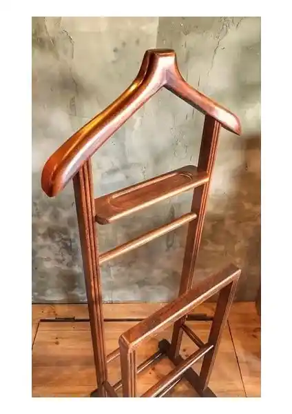 Ahzeli Gürgen Ağacından Çiftli Dilsiz Uşak Askılık: Estetik ve Fonksiyonellik Bir Arada