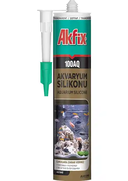 Akfix 100AQ Akvaryum Silikonu 310 ML Siyah - Dayanıklı ve Güvenilir Yapıştırıcı