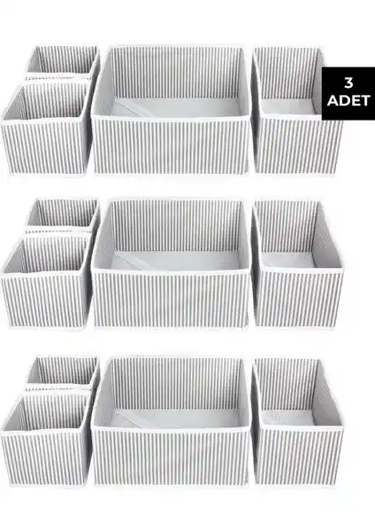 ALAS 3 Adet 4'lü Çekmece Düzenleyici ile Ev ve Ofis Organizasyonunu Kolaylaştırın