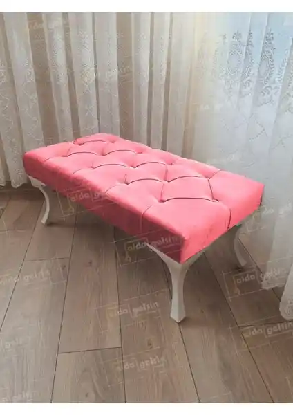 AldaGelsin 110 cm Kapitoneli Ayak Ucu Kapı Önü Antre Bench Puf Modern Tasarım