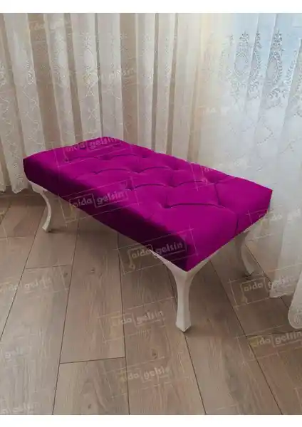 AldaGelsin 120 cm Kapitoneli Ayak Ucu Puf Giriş ve Antre Dekorasyonu İçin Modern Çözüm