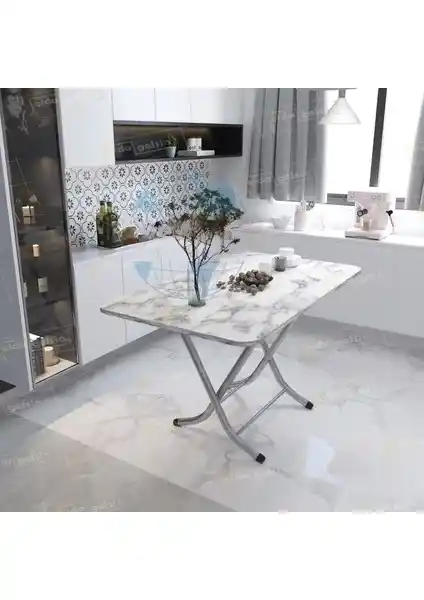 AldaGelsin Mermer Desenli Katlanabilir Masa – Pratik ve Estetik Çözüm