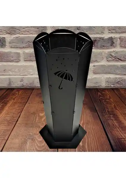 Aless Metal Siyah Şemsiyelik: Modern ve Dayanıklı Tasarımıyla İç Mekanlara Şıklık Katar