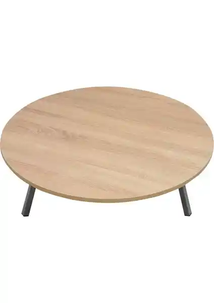 Alesta Life 90 Cm Çap Ahşap Renk Katlanabilir Yer Sofrası Modern İç Mekan Tasarımı