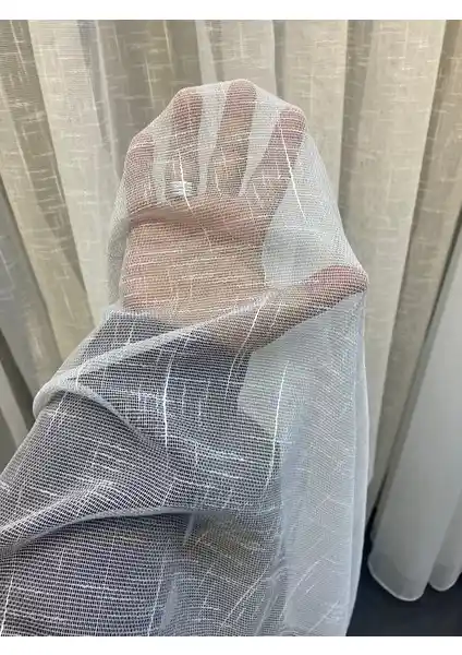 Aleyna Home Taç Naturel Keten Tül Perde Ekstraforlu Pilesiz Şık ve Dayanıklı Ev Dekorasyonu İçin