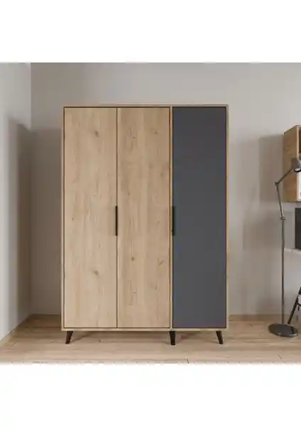 Alonex Mobilya Aden 3 Kapaklı Gardırop Modern ve Fonksiyonel Tasarım Özellikleri