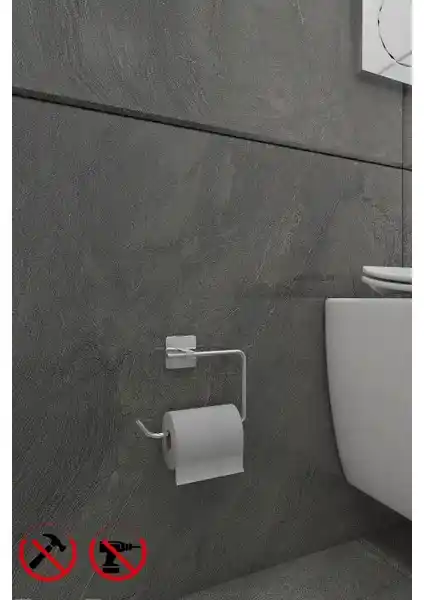 Alper Banyo Scilla Yapışkanlı Kare Krom Tuvalet Kağıdı Askısı Detaylı İnceleme