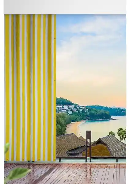 Altın Pamuk Sarı Balkon Perdesi Enxboy Seçenekleri ve Özellikleri