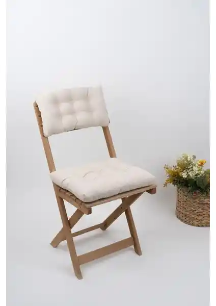 Altınpamuk Bistro Model Pofidik Bej Sandalye Minderi Konfor ve Şıklık Sunar