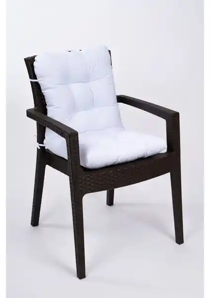 Altınpamuk Neva Beyaz Pofidik Sandalye Minderi Konfor ve Estetiğin Buluşması