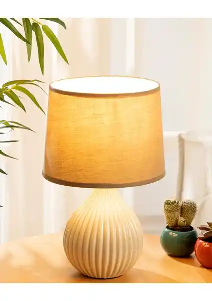 Alvin Abajur: Modern ve Şık Seramik Aydınlatma Çözümü Oturma Odası Dekorasyonları İçin