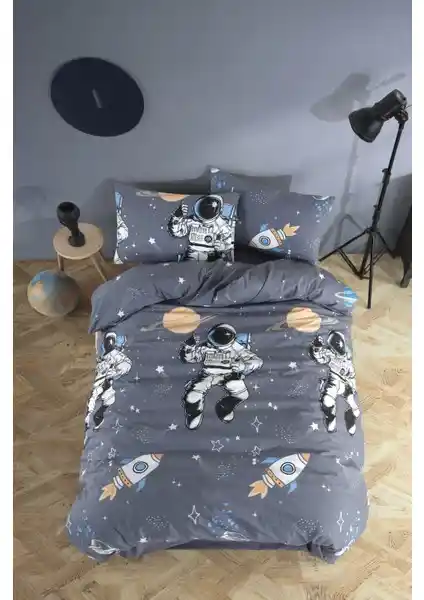 Always Ranforce Astranotlu Tek Kişilik Nevresim Takımı Yatak Odası Dekorasyonuna Modern Dokunuş