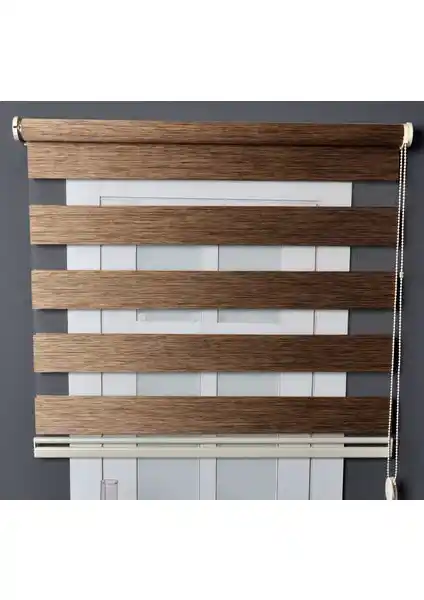 Anıper Zebra Perde Kahve Bamboo 100x200 cm Modern ve Şık Dekoratif Perde