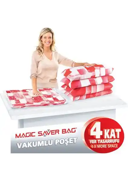 Anka Magic Vakumlu Poşet Hurç 2'li 55x90 cm Geniş Saklama ve Düzenleme Çözümü