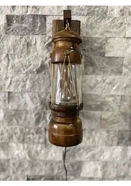 Anta Store El Yapımı Ahşap Gemici Feneri: Vintage ve Nostaljik Dekorasyon İçin Uygun