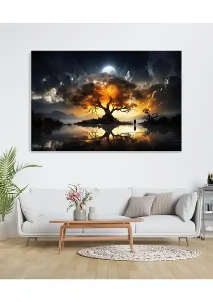 Arkeot Düşünce Ağacı Duvar Tablosu: Doğa ve Sanatın Büyüleyici Birleşimi