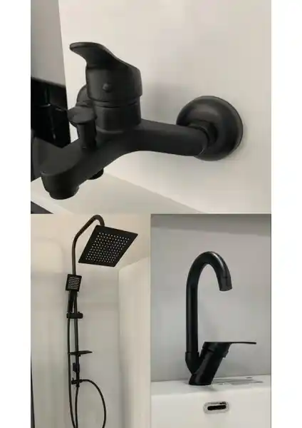 Armour Siyah Banyo Seti: Modern Tasarım ve Yüksek Kalite ile Uzun Ömürlü Kullanım