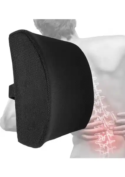 Arnee Visco Ortopedik Bel Destek Yastığı Ofis ve Araç Kullanımı İçin Uygun