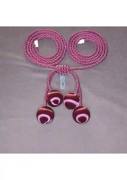 ArtAmor 4 Toplu İpek İp Sarım Fon Tül Kruvaze Perde Bağlama Aksesuarı Türkiye Üretimi