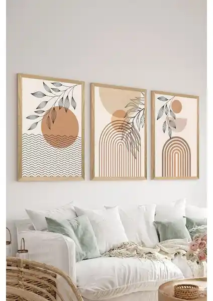 Artavessa 3 Parça Çerçevesiz MDF Tablo Seti Modern ve Estetik Dekorasyon İçin Uygun