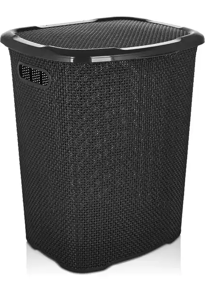 Aslife Kirli Çamaşır Sepeti Damla Desen Krem Renkli Dayanıklı ve Şık Tasarım