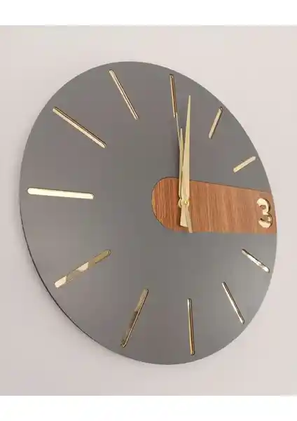 Aswood 40 cm Dekoratif Çift Renk Duvar Saati: Modern ve Şık Tasarım Özellikleri