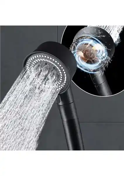 Atlas Atlasteknik Siyah Turbo 5 Fonksiyonlu Pervaneli Duş Başlığı İnceleme ve Kullanıcı Yorumları