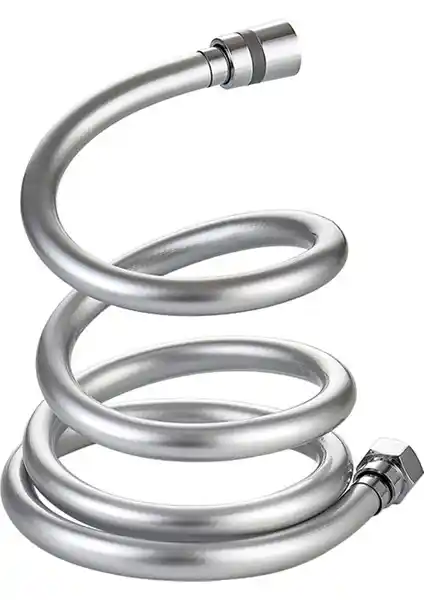 Atlas Teknik PVC Gri Spiral Duş Hortumu 150cm Dayanıklı ve Modern Tasarım