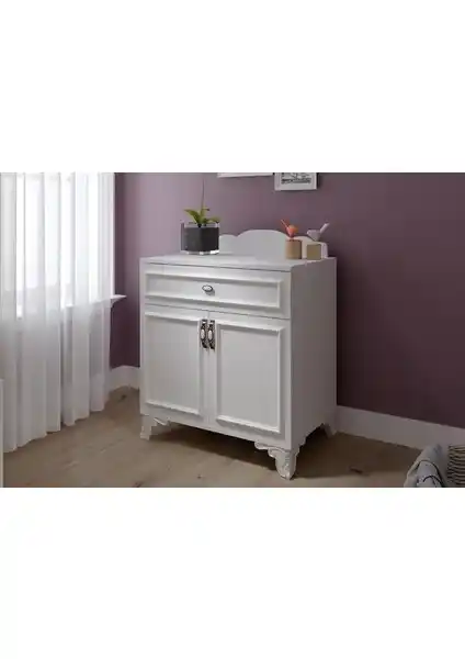 Baby Darling Lisa Beyaz MDF Şifonyer Modern ve Dayanıklı Depolama Çözümü