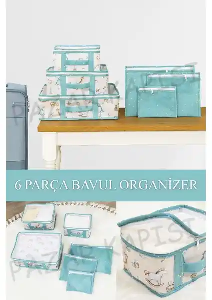 Baby Lüks 6'lı Bavul Organizer Seyahat Çantası ile Eşyalarınızı Düzenleyin