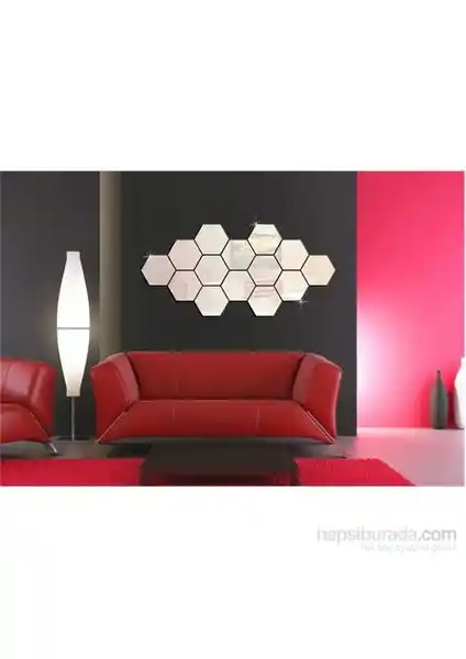 Bal Peteği Dekoratif Ayna Modern Tasarımı ve Kolay Uygulama Özellikleriyle