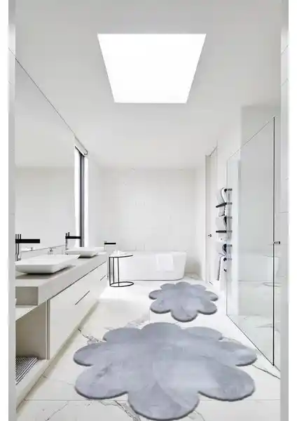 Balat Halı 2'li Açık Gri Banyo Paspası: Şık ve Konforlu Kullanım için Modern Tasarım