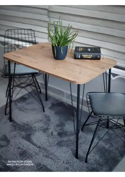 Bambeds Eclipse 2022 Metal Ayaklı 60x90 cm Mutfak Masası Modern ve Dayanıklı Tasarım