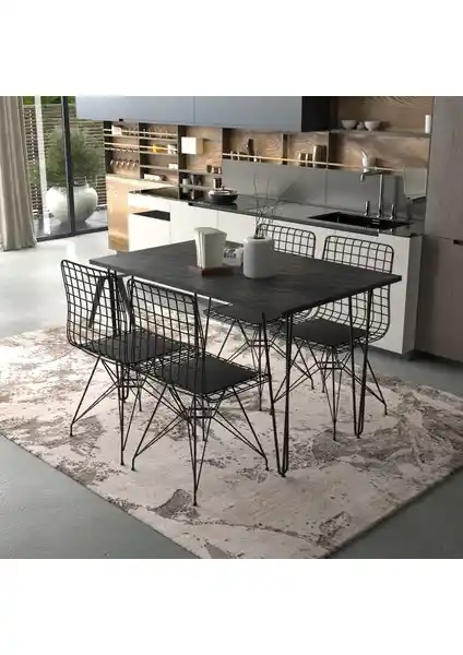 Bambeds Mobilya Pera Metal Sandalye ve Masa Takımı Modern ve Dayanıklı Tasarım Özellikleri